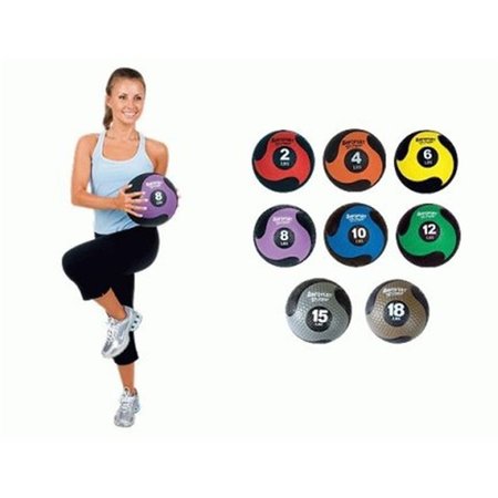 AEROMAT 10 in. Deluxe Medicine Ball Black & Gray15 lbs 35977